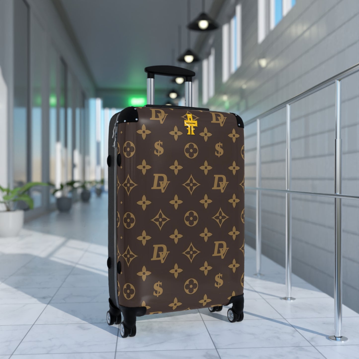 DuckettVuitton Brünette Suitcase