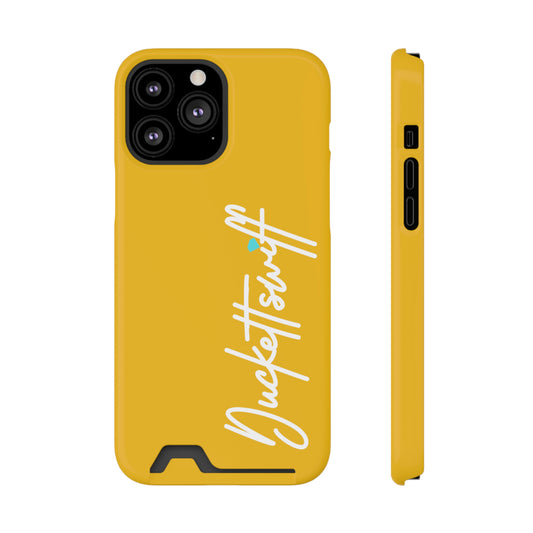 Yellow Signature Phone Case With Card Holder